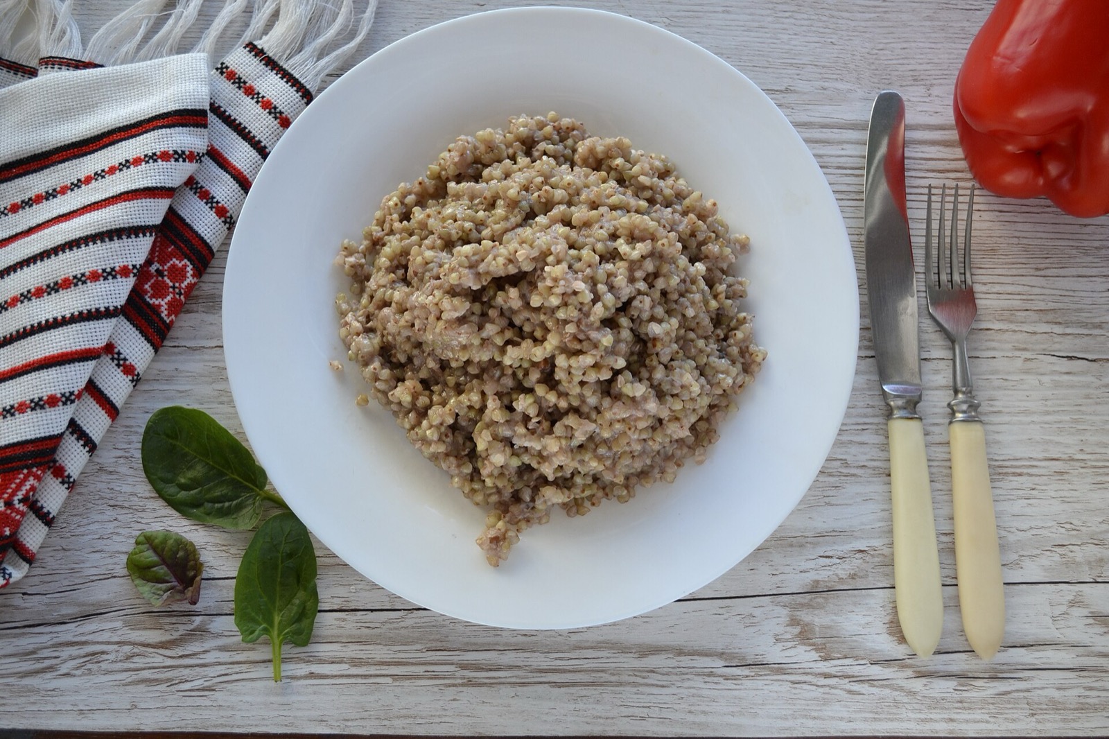 Buckwheat Kasha with Mushrooms and Onions
