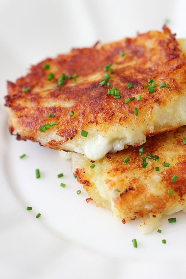 Cheese Stuffed Mashed Potato Cakes