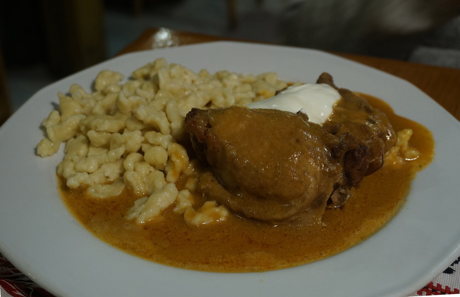 Chicken with Paprika-Sour Cream Sauce