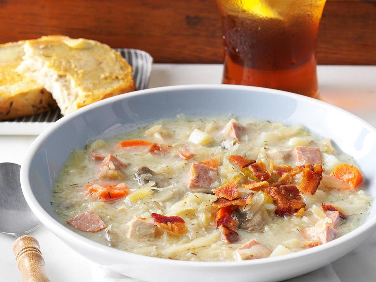 Slow-Cooked Sauerkraut Soup